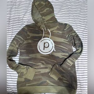 EUC Vintage camouflage Pure Barre hoodie